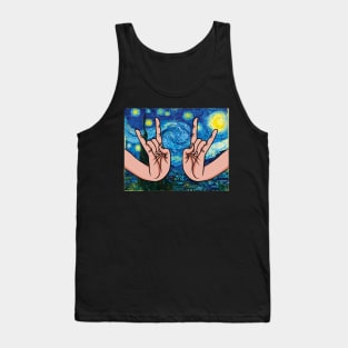 Japanese Rock Hands In The Starry Night Tank Top
